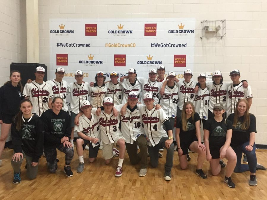 The+six+Conifer+softball+players+with+the+Chatfield+baseball+team+after+a+day+of+fun+day+at+Gold+Crown+helping+the+Jeffco+middle+school+special+education+students.