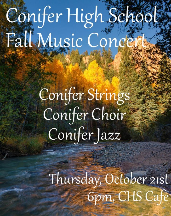 Concert information, flyer provided by Instrumental Director, Sean Cartner