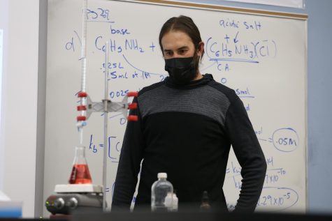 AP Chemistry teacher Brian Bunnell holds a part-time teaching position this year due to the schools decreased funding