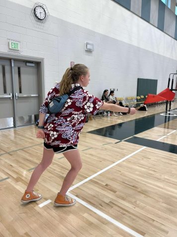Sophomore Spencer Peesel is helping ref on the sidelines as the teams play. Peesel plays for L3 on the Conifer volleyball team, but she is here to support Firey. “I thought this was a great opportunity for us to look out and see what we could do for someone else,” Eddy said. 