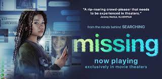 The promotional posters for the movie show actress Storm Reid, who plays June in Missing.