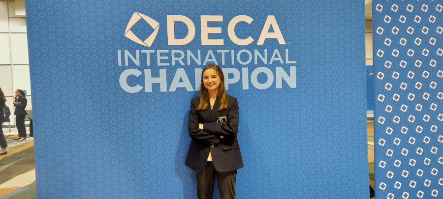 Sanvido was inspired to join DECA because of her experience competing in TSA during middle school. It [DECA] made me think of TSA so I decided to join, Sanvido said.