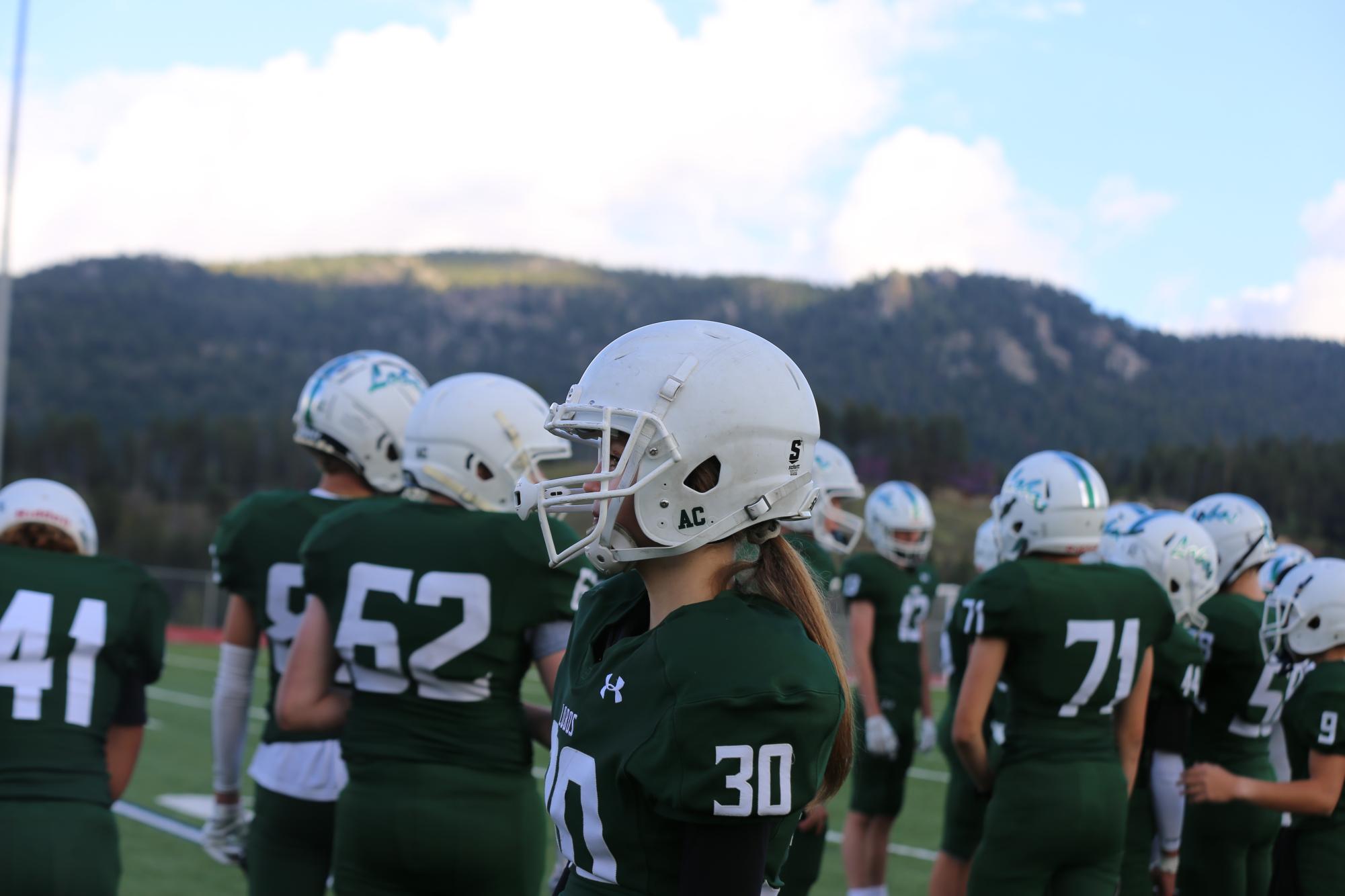 Freshman Abigail Leidel on the field during a Conifer home game. “There is no other feeling like being out on the field, there is such a rush of adrenaline and you can’t replicate it,” Leidel said.