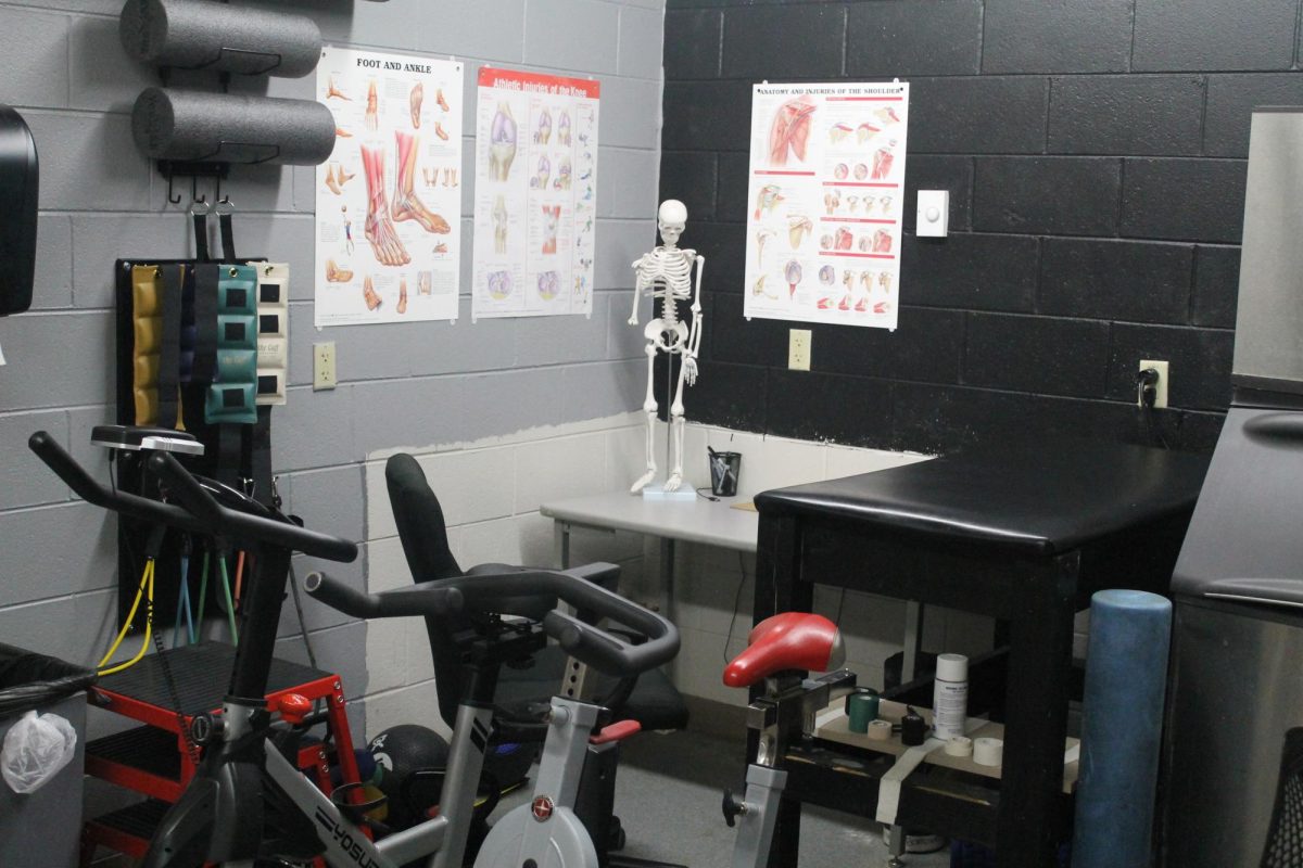 Conifer high schools physical therapy room where athletes come to get an injury checked out. “I sprained my ankle and I did a lot of rehab with CJ along with at my house, making sure I stayed off my ankle,” freshman Monica Zoldowski said.

