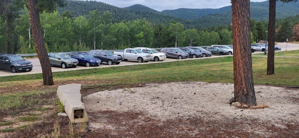 This is where the Conifer Reflective Garden is located. This is right near the bottom of the stairs and has a beautiful view of the mountains. Not many people have ever stepped foot on the garden, although, according to the Conifer Staff, the students will be tasked with the maintenance of it starting the 2025-2026 school year.