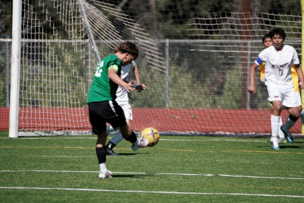 Conifer senior scores a goal during his third year as a captain with Conifer's varsity boys soccer team. “It's always been his dream to play in college and he's getting there” Rhoan's mom Yvonne Cristovici said. (Courtesy of Yvonne Cristovici) 
